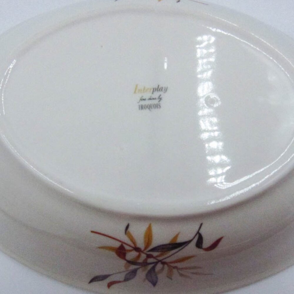 VTG Iroquois Woodvine Russell Wright Divided Covered Casserole Interplay MCM - Picture 7 of 9
